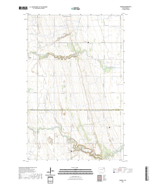 US Topo 7.5-minute map for Gardar ND