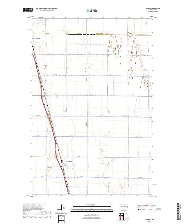 US Topo 7.5-minute map for Gardner ND