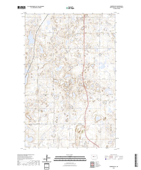 US Topo 7.5-minute map for Garrison NE ND