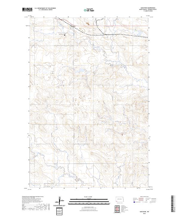 US Topo 7.5-minute map for Gascoyne ND