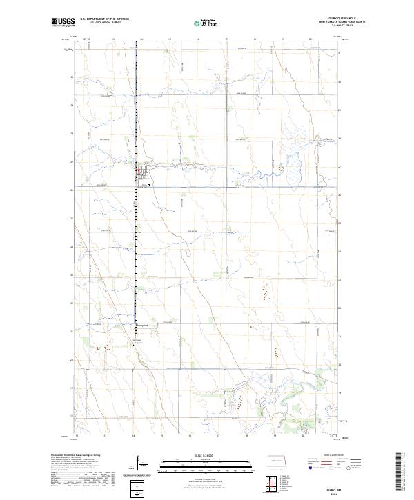 US Topo 7.5-minute map for Gilby ND