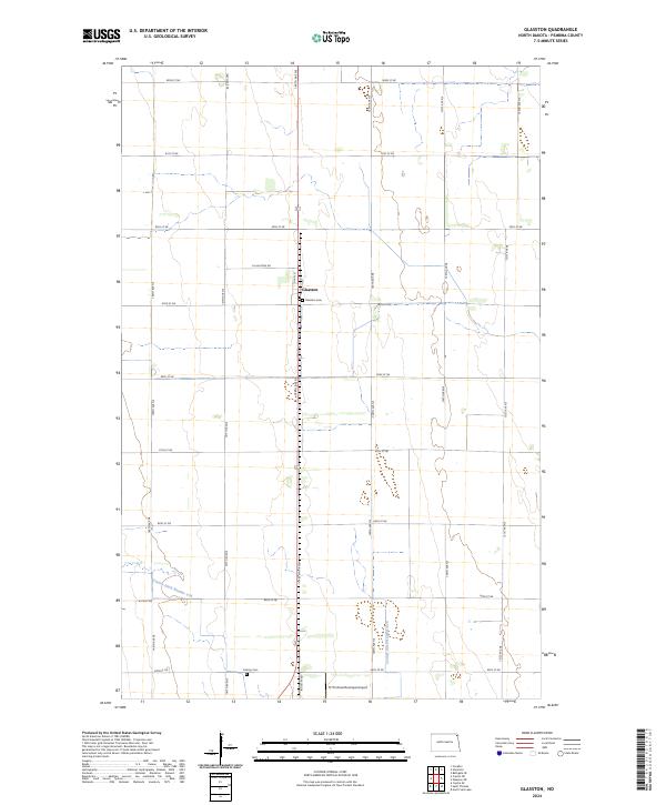 US Topo 7.5-minute map for Glasston ND