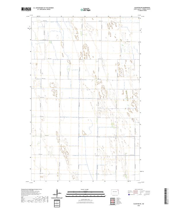 US Topo 7.5-minute map for Glasston NE ND