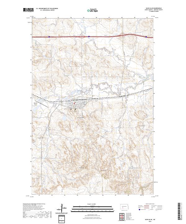US Topo 7.5-minute map for Glen Ullin ND