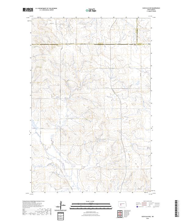 US Topo 7.5-minute map for Glen Ullin NE ND