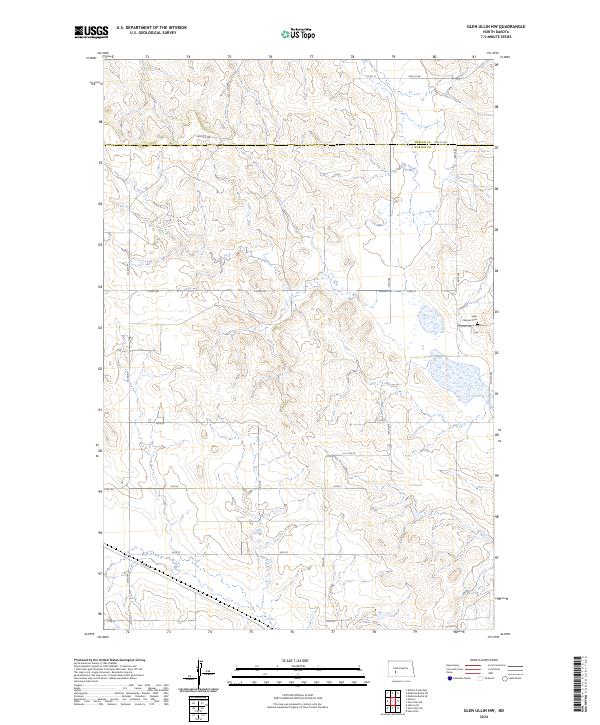 US Topo 7.5-minute map for Glen Ullin NW ND