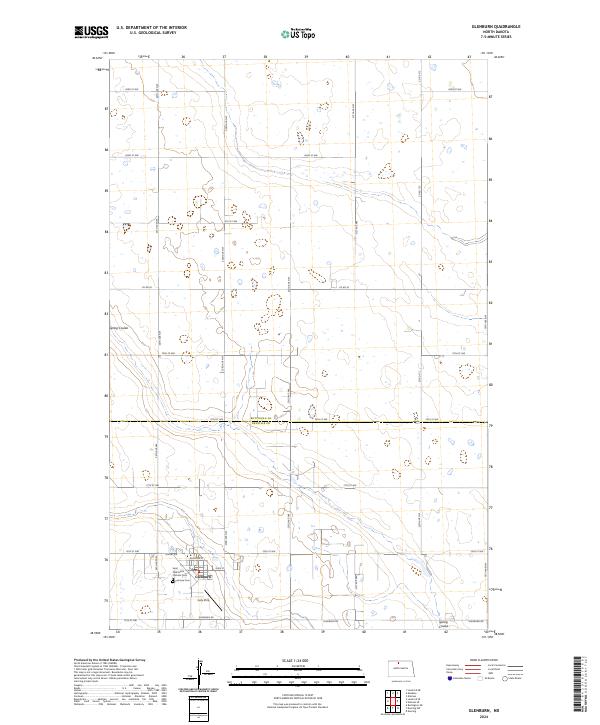 US Topo 7.5-minute map for Glenburn ND