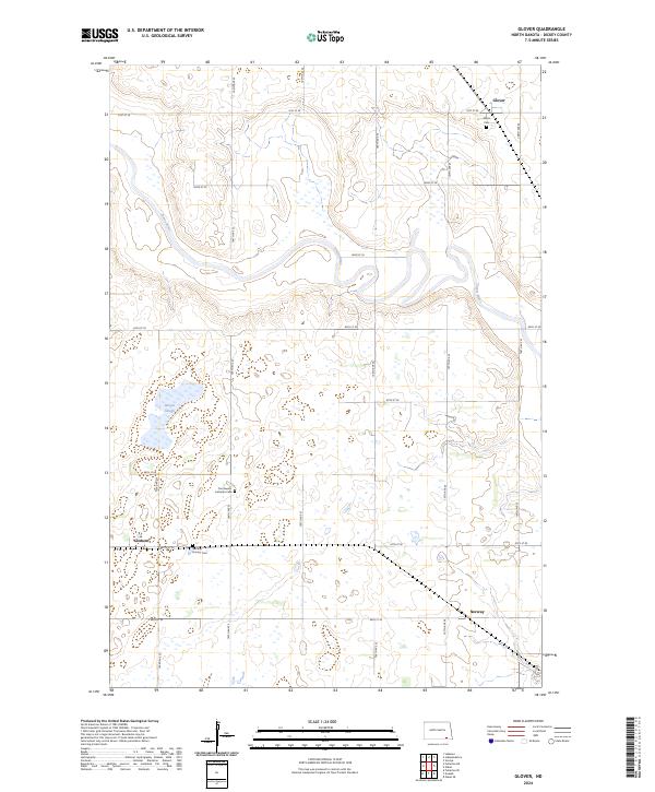 US Topo 7.5-minute map for Glover ND