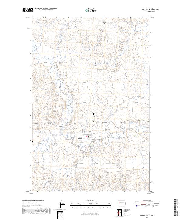 US Topo 7.5-minute map for Golden Valley ND