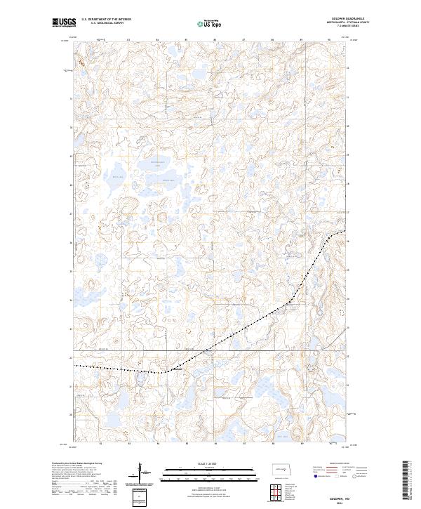 US Topo 7.5-minute map for Goldwin ND