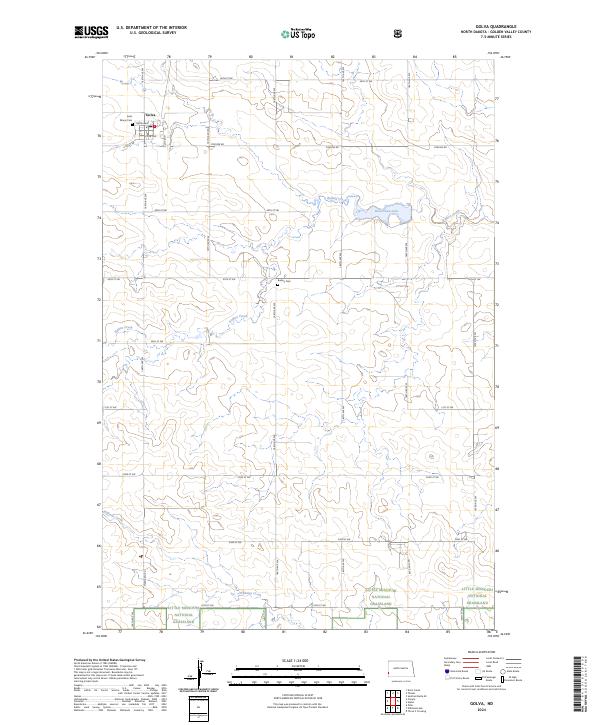 US Topo 7.5-minute map for Golva ND