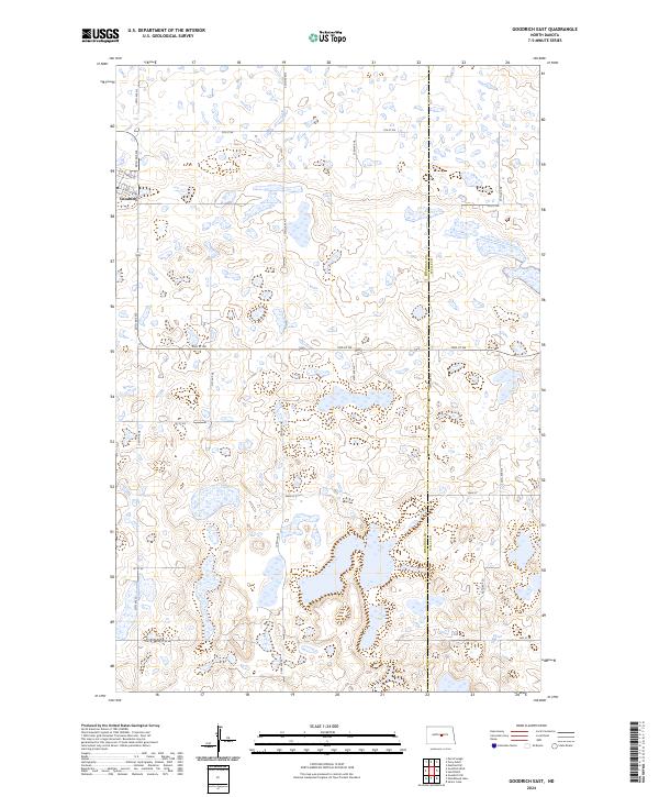 US Topo 7.5-minute map for Goodrich East ND