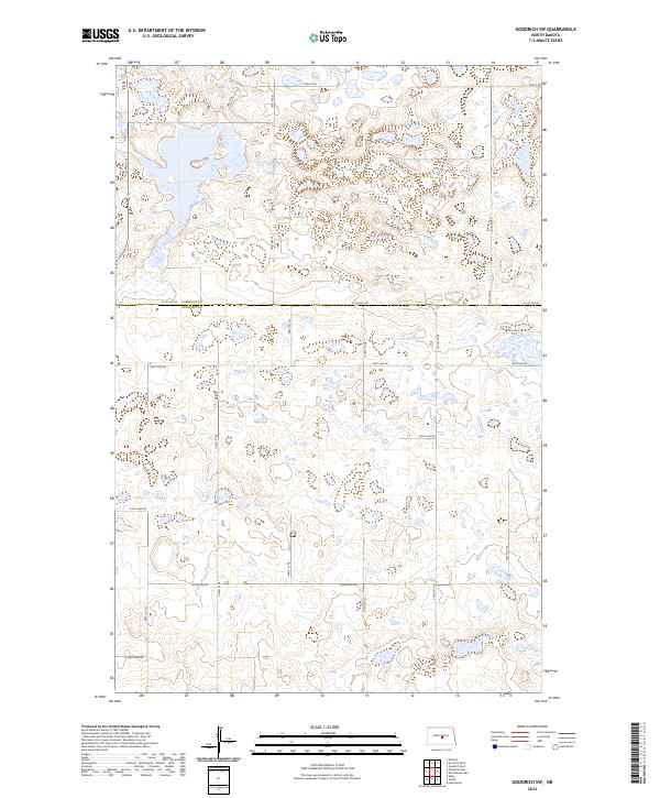 US Topo 7.5-minute map for Goodrich SW ND