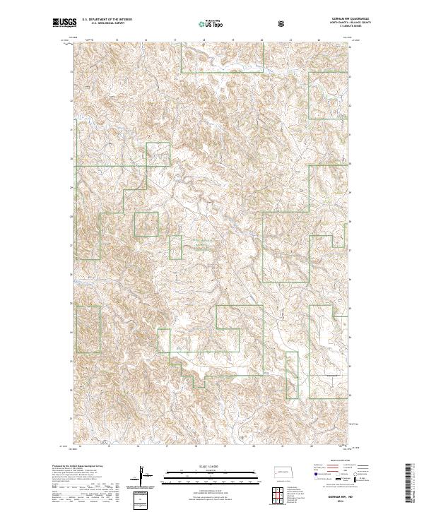 US Topo 7.5-minute map for Gorham NW ND