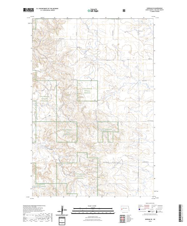US Topo 7.5-minute map for Gorham SE ND