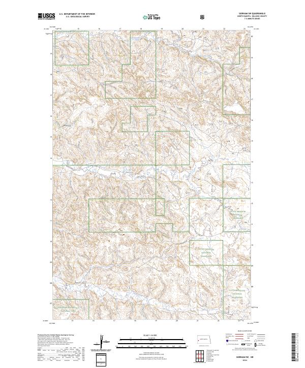 US Topo 7.5-minute map for Gorham SW ND