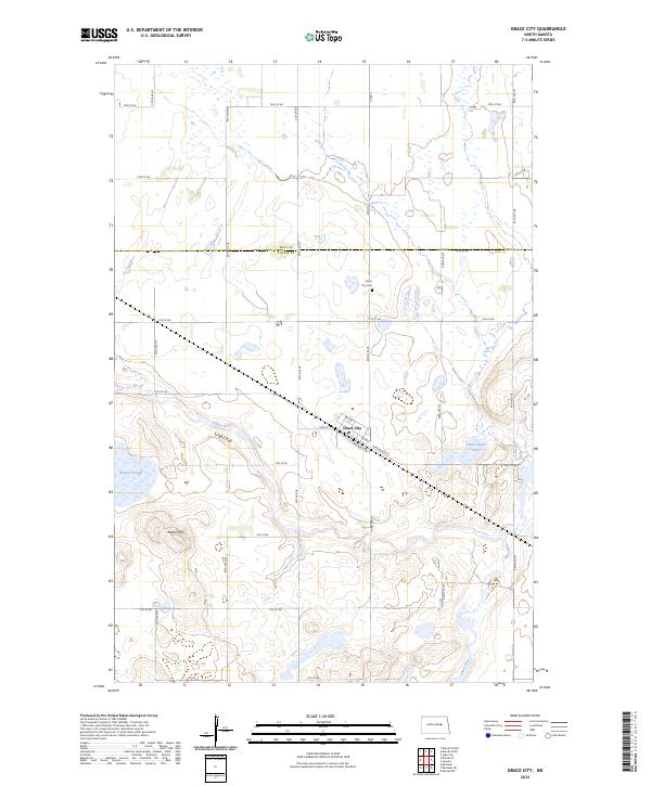 US Topo 7.5-minute map for Grace City ND