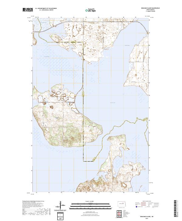 US Topo 7.5-minute map for Grahams Island ND