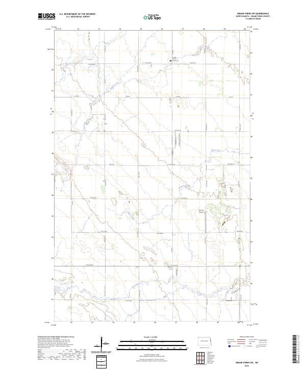 US Topo 7.5-minute map for Grand Forks SW ND