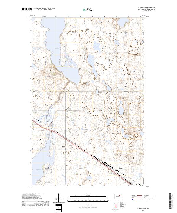 US Topo 7.5-minute map for Grand Harbor ND