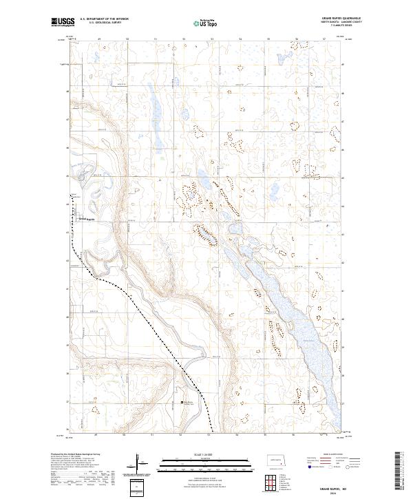 US Topo 7.5-minute map for Grand Rapids ND