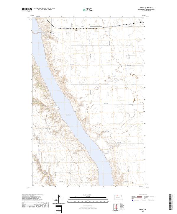 US Topo 7.5-minute map for Grano ND