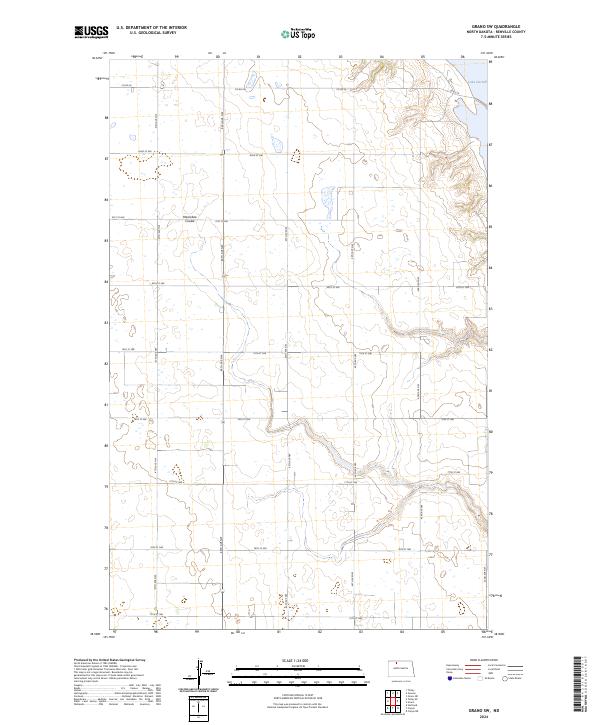 US Topo 7.5-minute map for Grano SW ND