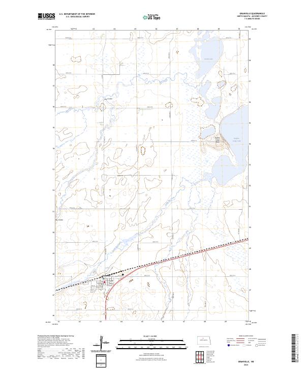US Topo 7.5-minute map for Granville ND