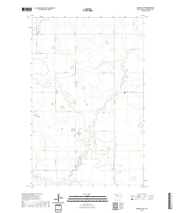 US Topo 7.5-minute map for Granville NW ND