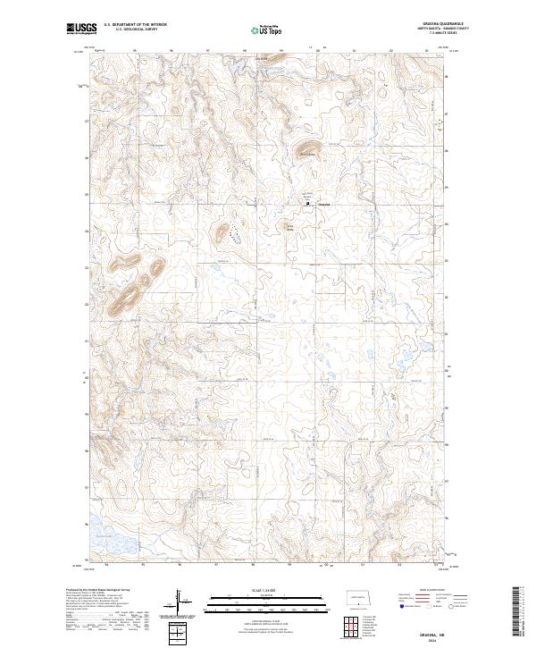 US Topo 7.5-minute map for Grassna ND