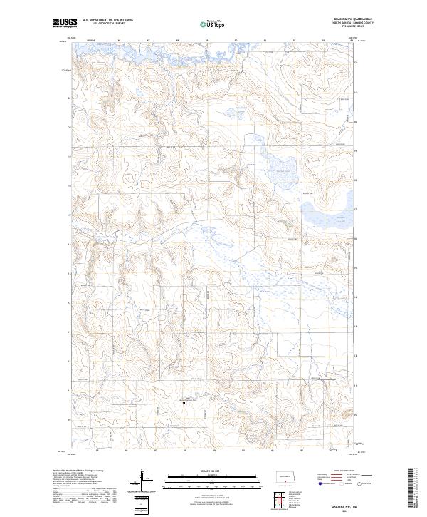 US Topo 7.5-minute map for Grassna NW ND