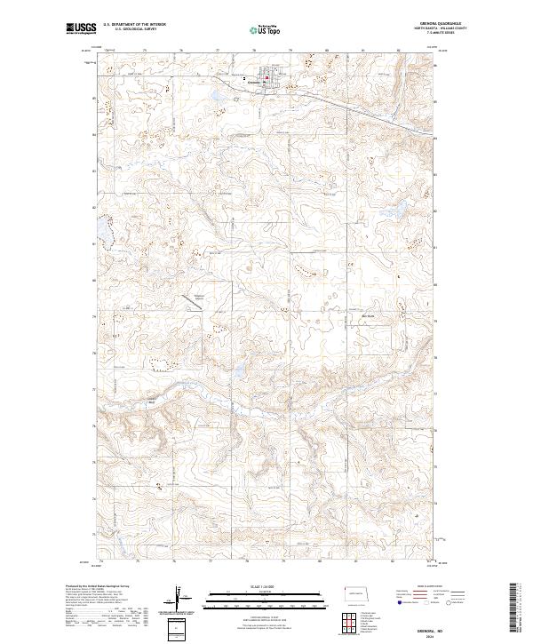 US Topo 7.5-minute map for Grenora ND
