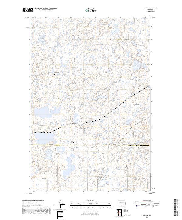 US Topo 7.5-minute map for Guyson ND