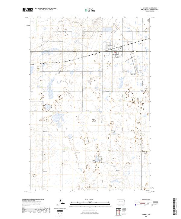 US Topo 7.5-minute map for Gwinner ND