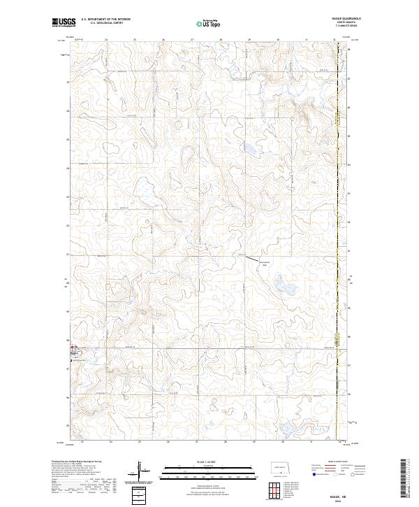 US Topo 7.5-minute map for Hague ND