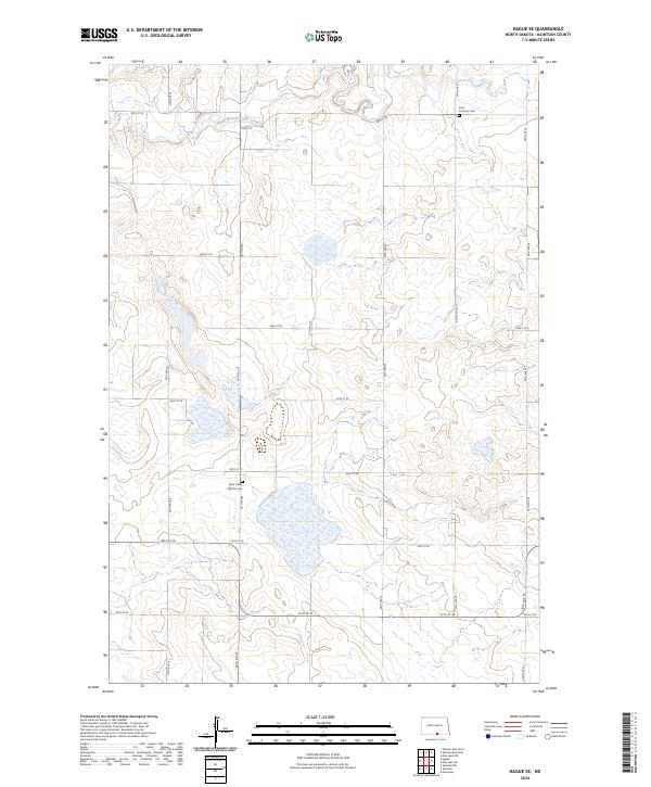 US Topo 7.5-minute map for Hague SE ND