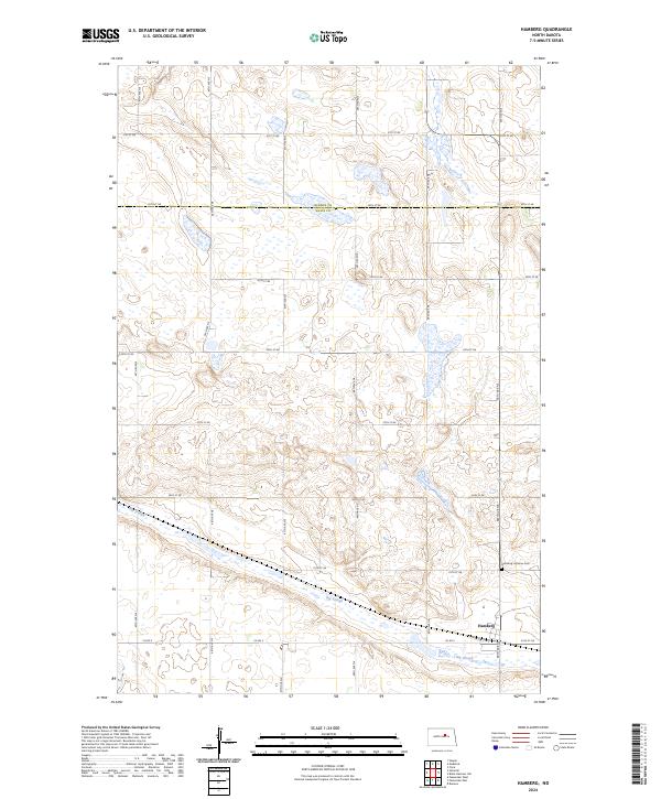 US Topo 7.5-minute map for Hamberg ND