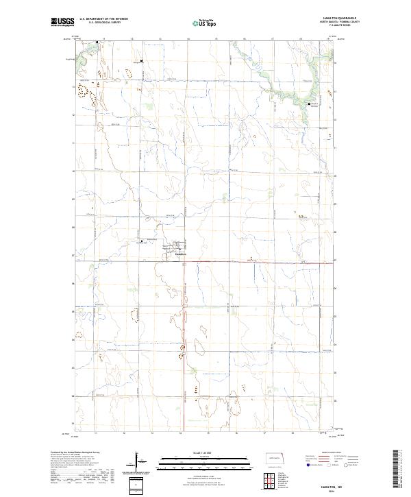 US Topo 7.5-minute map for Hamilton ND