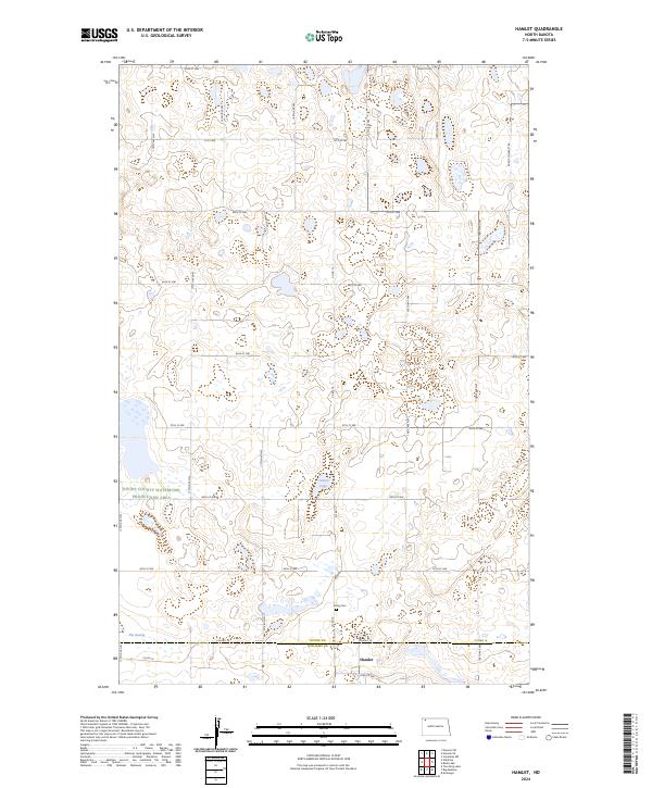 US Topo 7.5-minute map for Hamlet ND