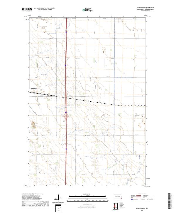 US Topo 7.5-minute map for Hankinson SE ND