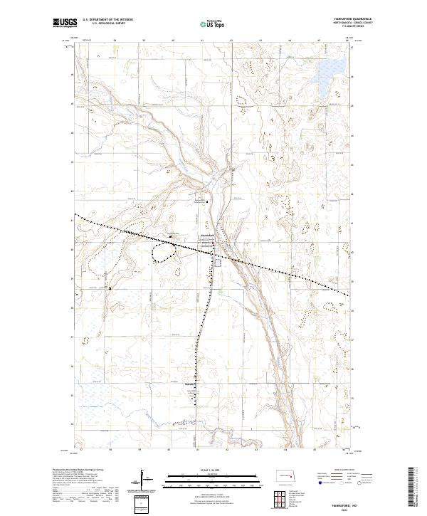 US Topo 7.5-minute map for Hannaford ND