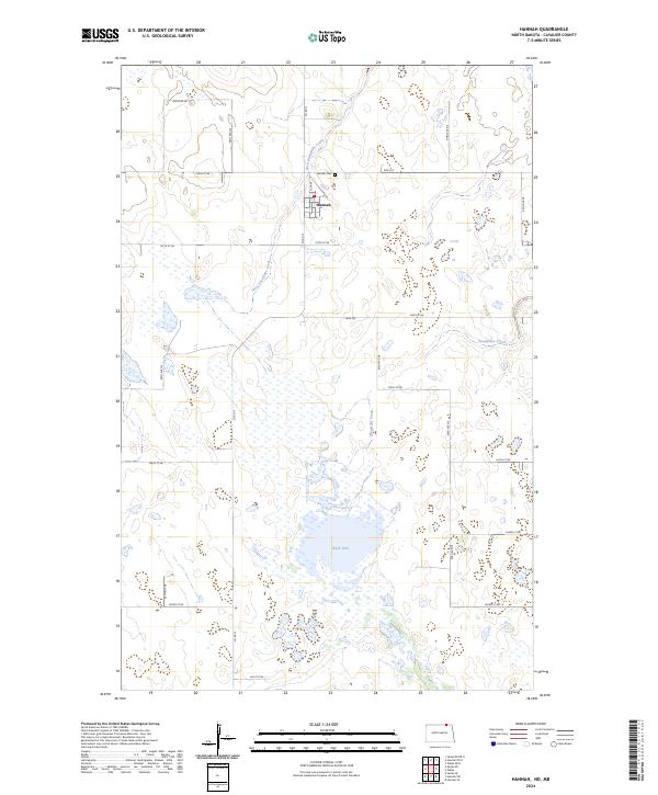 US Topo 7.5-minute map for Hannah NDMB