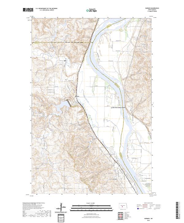 US Topo 7.5-minute map for Harmon ND