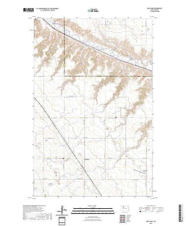 US Topo 7.5-minute map for Hartland ND