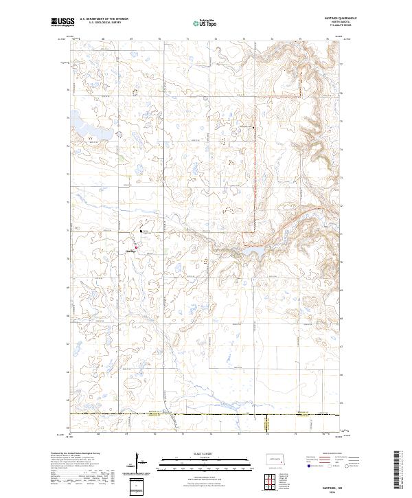US Topo 7.5-minute map for Hastings ND