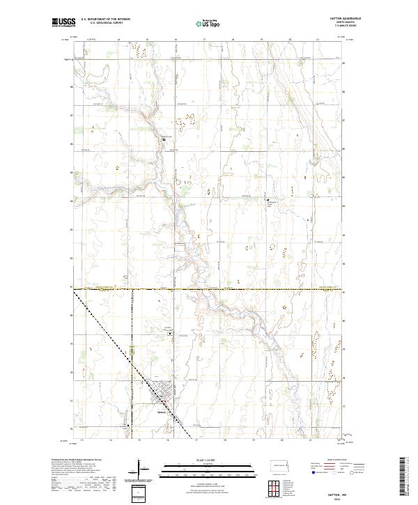 US Topo 7.5-minute map for Hatton ND