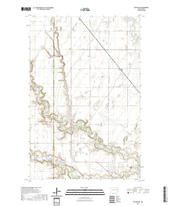 US Topo 7.5-minute map for Hatton SW ND