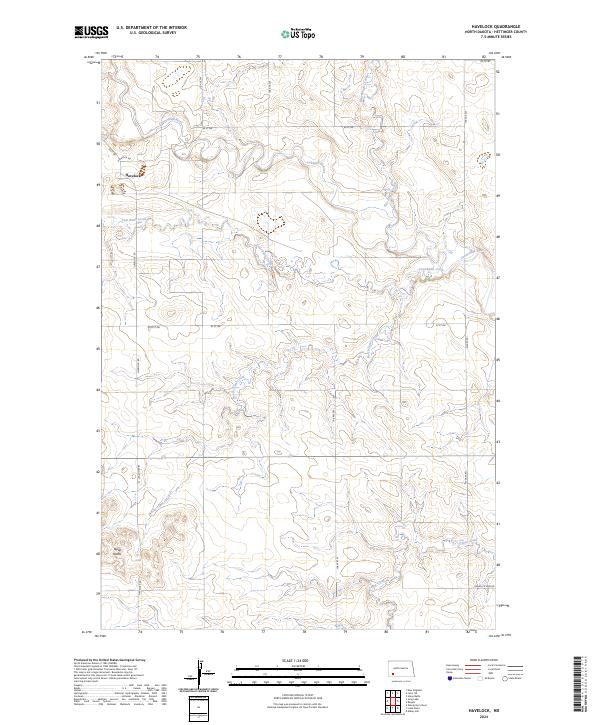 US Topo 7.5-minute map for Havelock ND