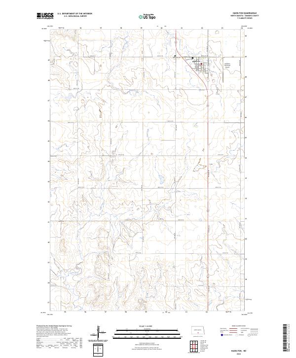 US Topo 7.5-minute map for Hazelton ND