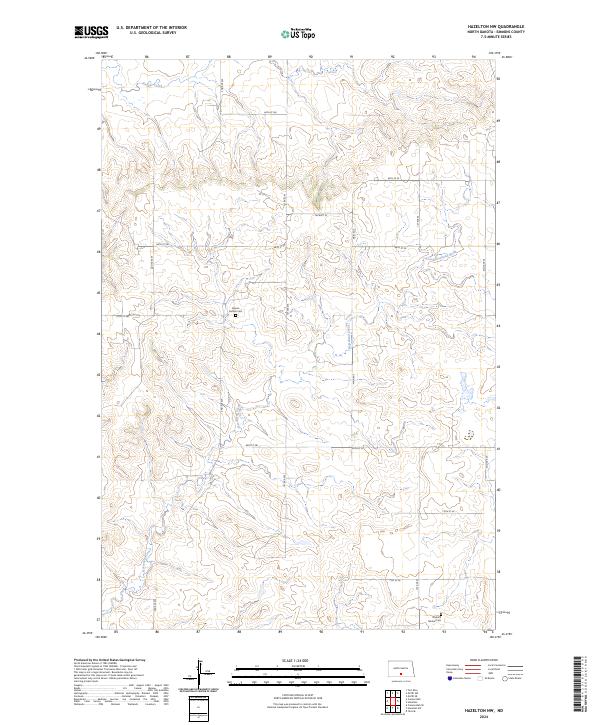 US Topo 7.5-minute map for Hazelton NW ND
